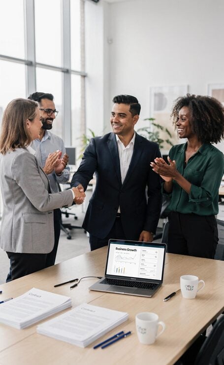 Team collaborating during an automation planning session